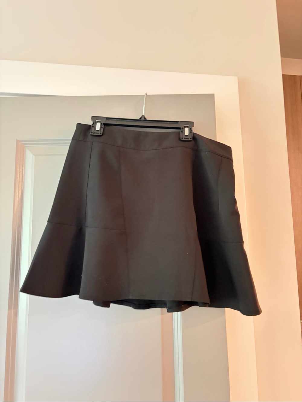 Women’s Black Flared Skort with Panel Hem